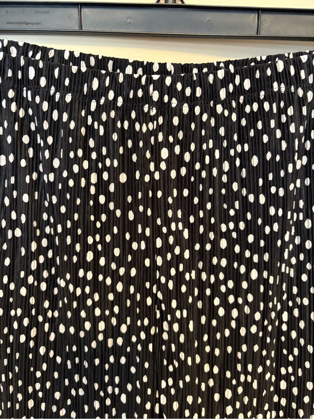 Chico's Black with White Spot Wide-Leg Pants - Picture 2 of 4